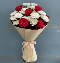 Букет цветов из:  Розы и Хризантемы в Целине