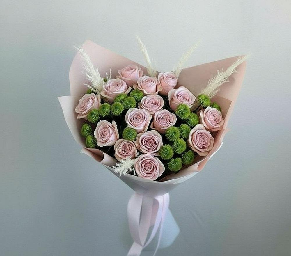 Букет цветов из: Розы и Хризантемы в Целине