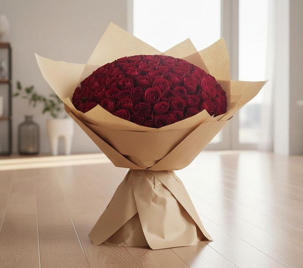 Букет 101 Красная роза в Целине