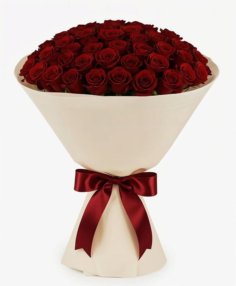 Букет 101 Бордовая роза Блэк Бакарра в Целине